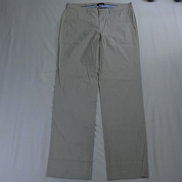 Black Saks Fifth Avenue 38 x 34 Stripe Straight Flat‎ Front Dress Pants - Picture 1 of 5